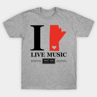 I Love Live Music Manitoba T-Shirt